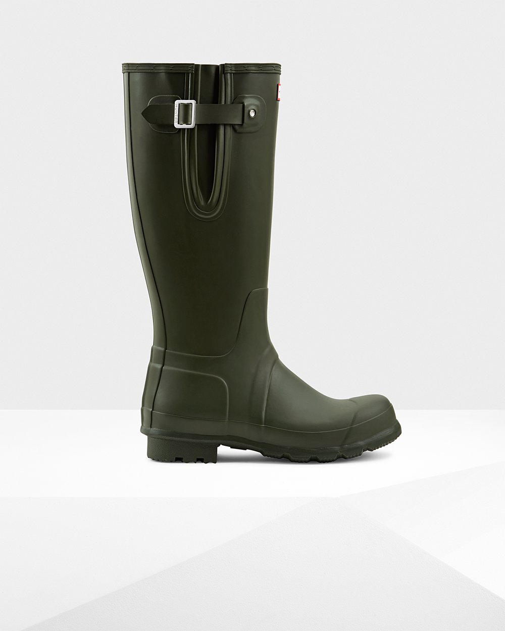 Mens Hunter Tall Rain Boots Dark Olive - Original Side Adjustable - 0893127-HG